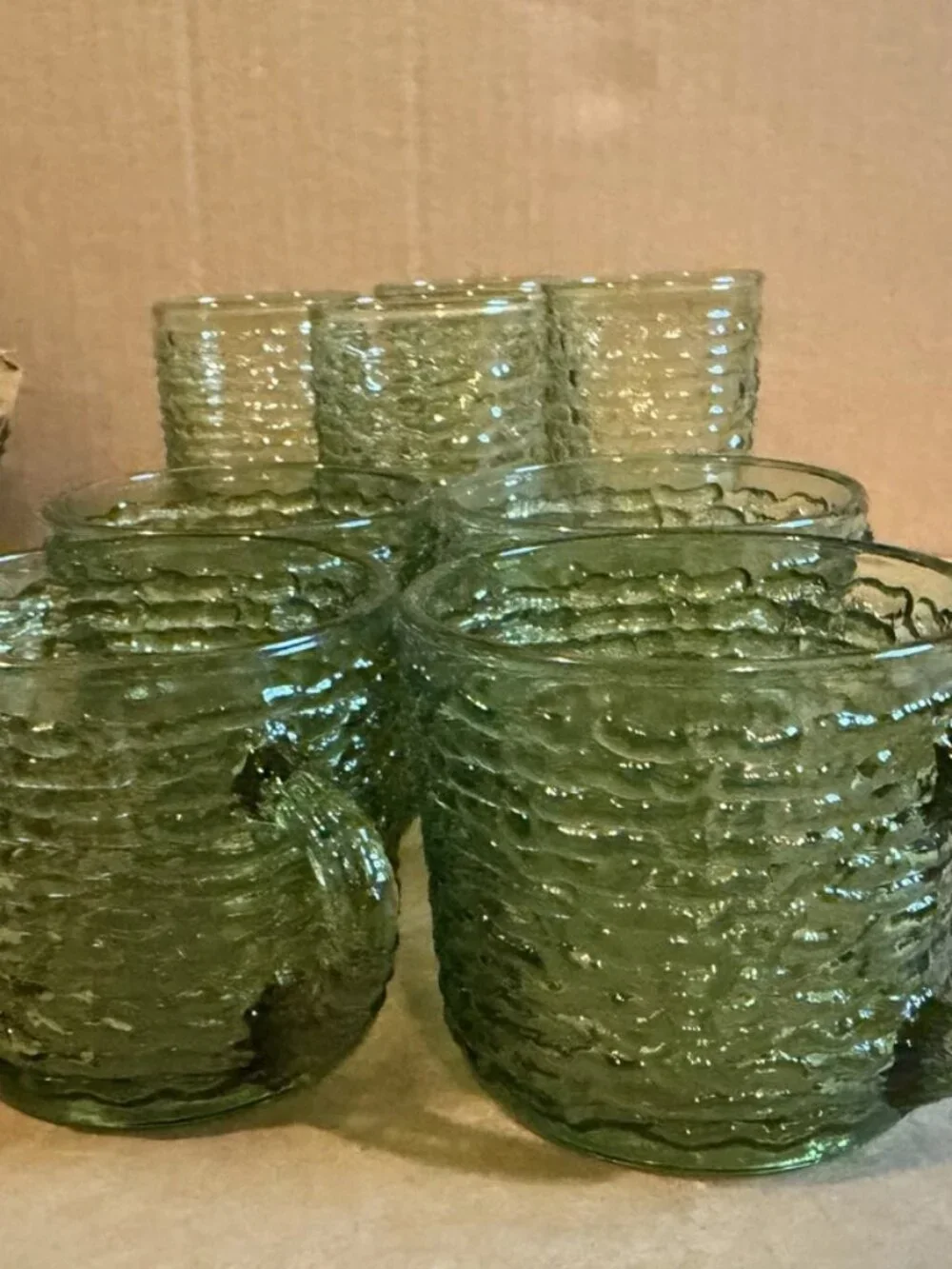 VTG Anchor Hocking Soreno 20pc Luncheon Set - Avocado Green